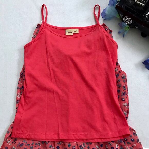 Mudd NWT Coral Floral Blouse Girls 10 - Picture 6 of 10